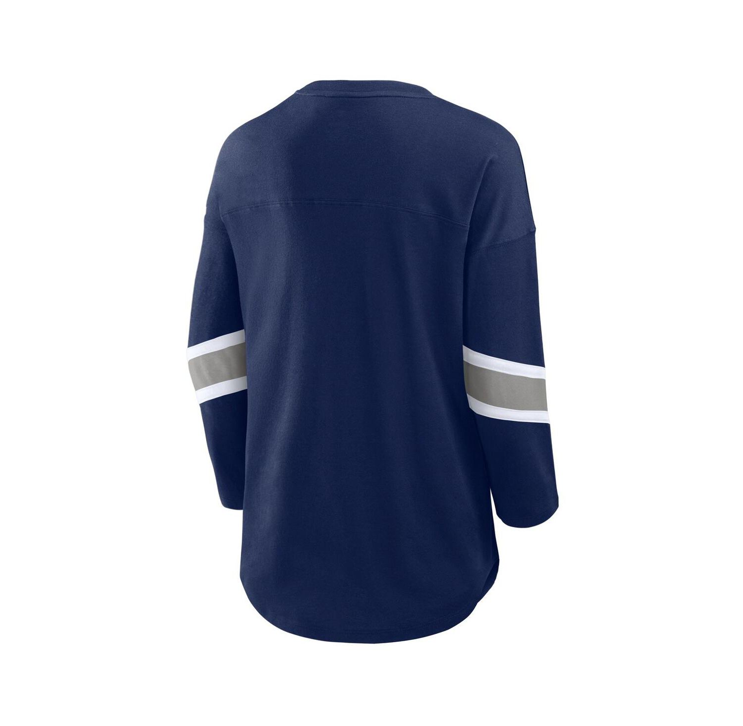 Women's Navy Dallas Cowboys Plus Size Redzone 3/4-Sleeve Scoop Neck T-Shirt