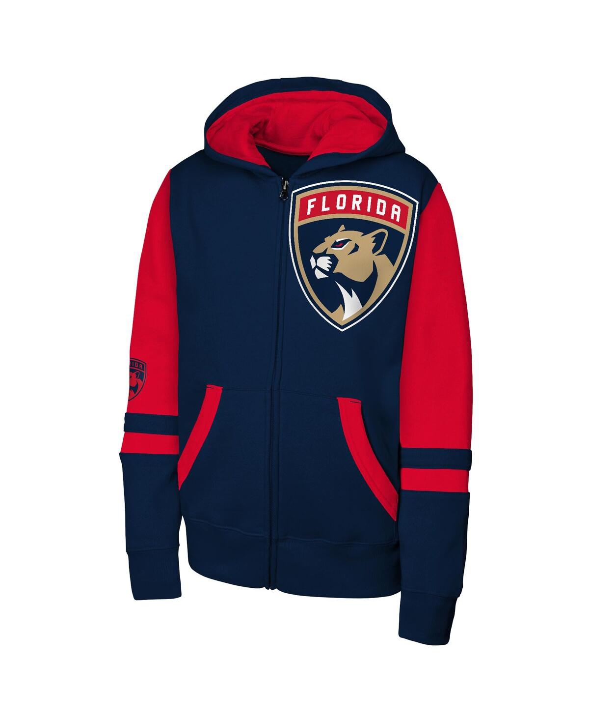 Outerstuff Big Boys and Girls Navy Florida Panthers Face Off Full-Zip Hoodie