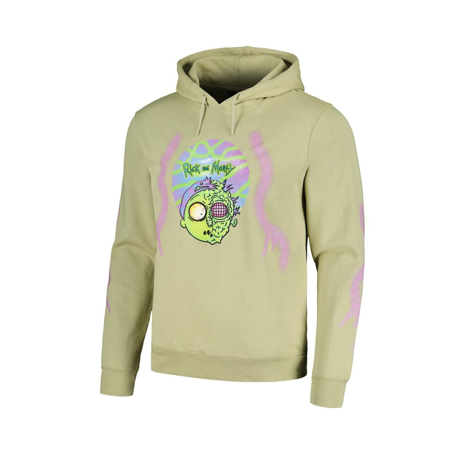 Men's and Women's Olive Rick And Morty Pullover Hoodie