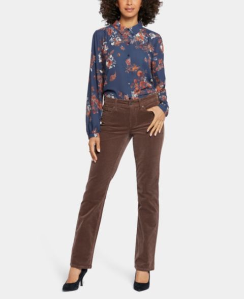 Женские джинсы NYDJ Corduroy Marilyn Straight, цвет: Норковый