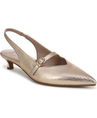 Women's Grayson Pointed Toe Kitten Heel Slingback Pumps