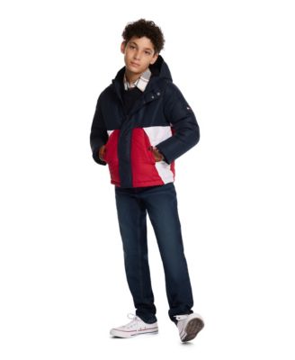 Boys' 8-20 Color Block Puffer Jacket