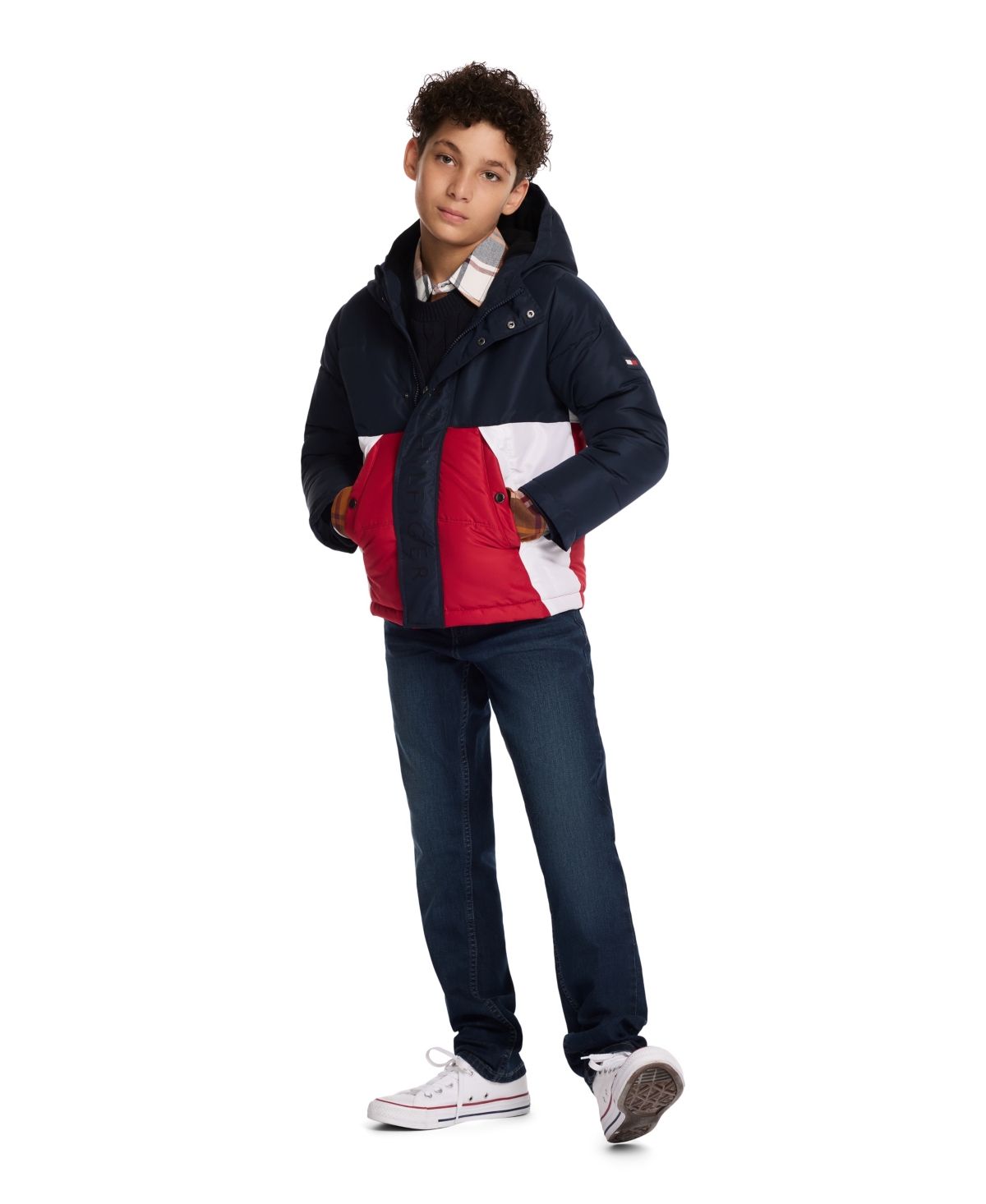 Tommy Hilfiger Boys 8-20 Color Block Puffer Jacket