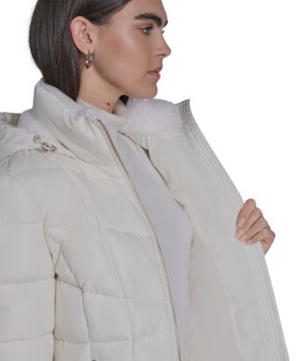 Women's Stand Collar Lined Puffer Jacket