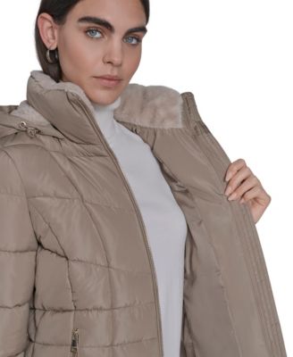 Women's Stand Collar Lined Puffer Jacket