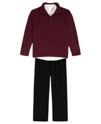 Boys' 2T-7 Long-Sleeve Sweater, Shirt and Pants, 3-Piece Set