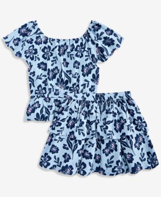 Toddler Girls' 2T-4T Floral-Print Top & Skirt, 2-Piece Set