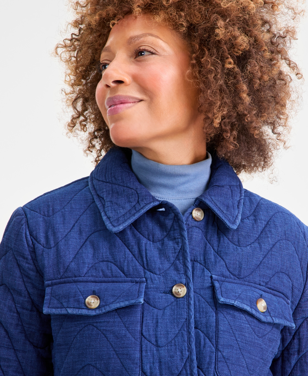 Style & Co Women's Cotton Quilted Shacket, Macy's Exclusive