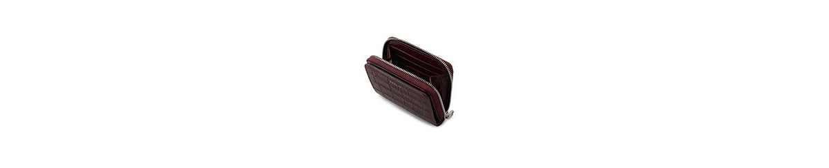 Radley London Dukes Place Faux Croc Zip Around Wallet In Burgundy