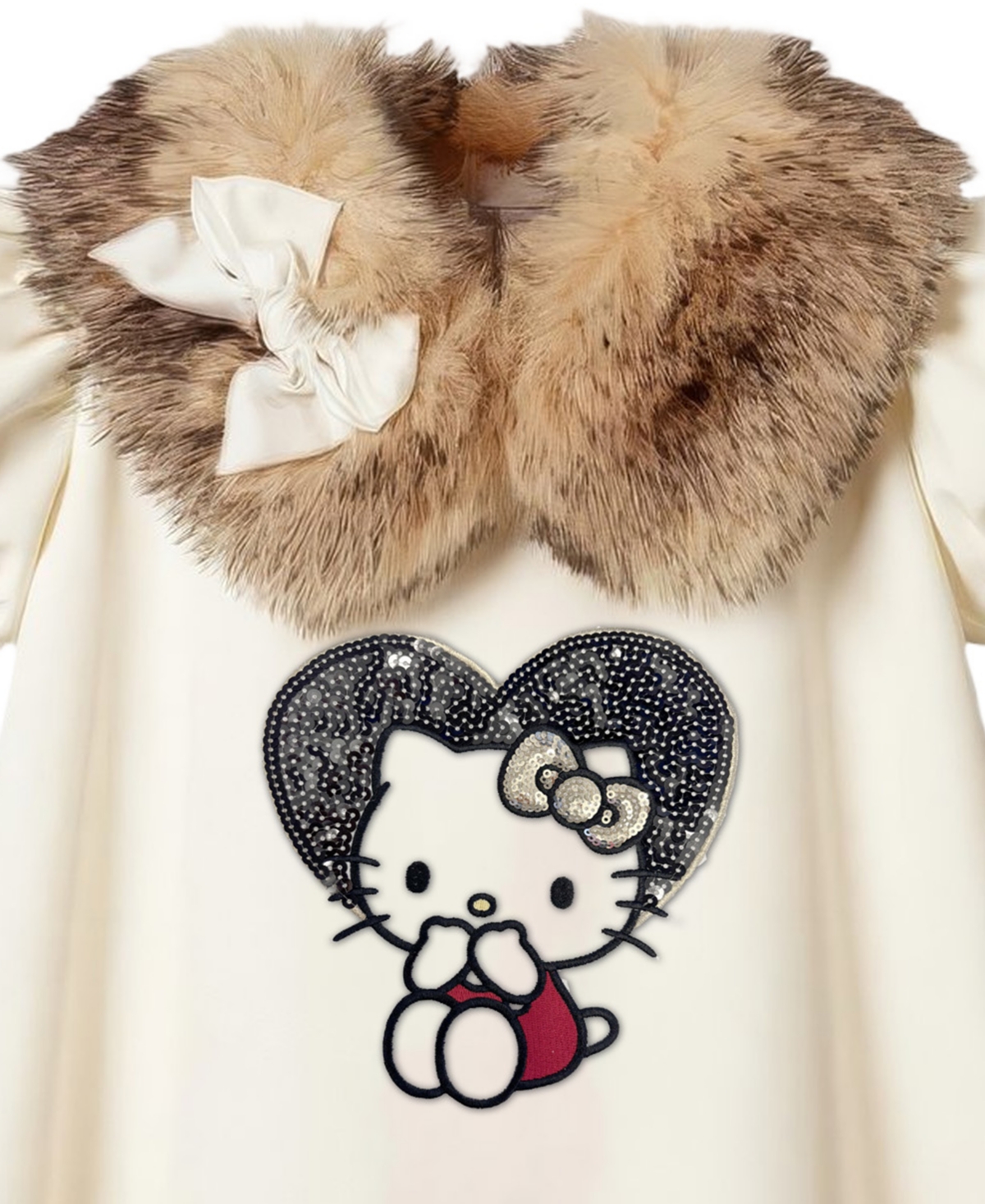 Hello Kitty Kate Mack Girls  Round Neck Dress In Gold