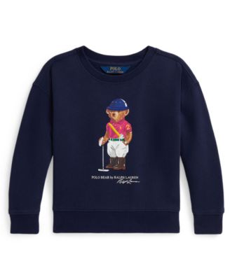 Girls' 2T-6X Polo Bear Printed Boxy Sweatshirt