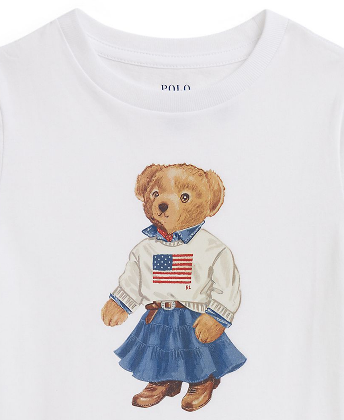 Polo Ralph Lauren Girls 2T-6X Bear Printed T-Shirt