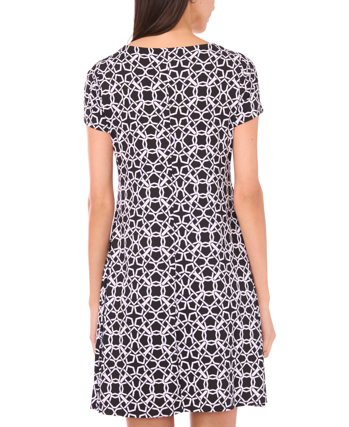 Msk Women's Short-Sleeve Mini Dress