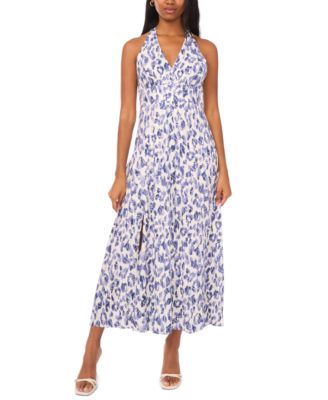 Women's Sleeveless Halter Maxi Dress
