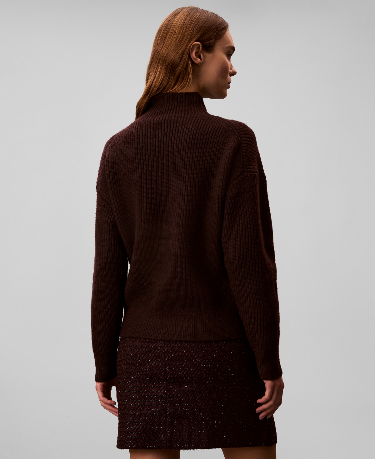 Calvin Klein Women's Textured Tweed Mini Skirt