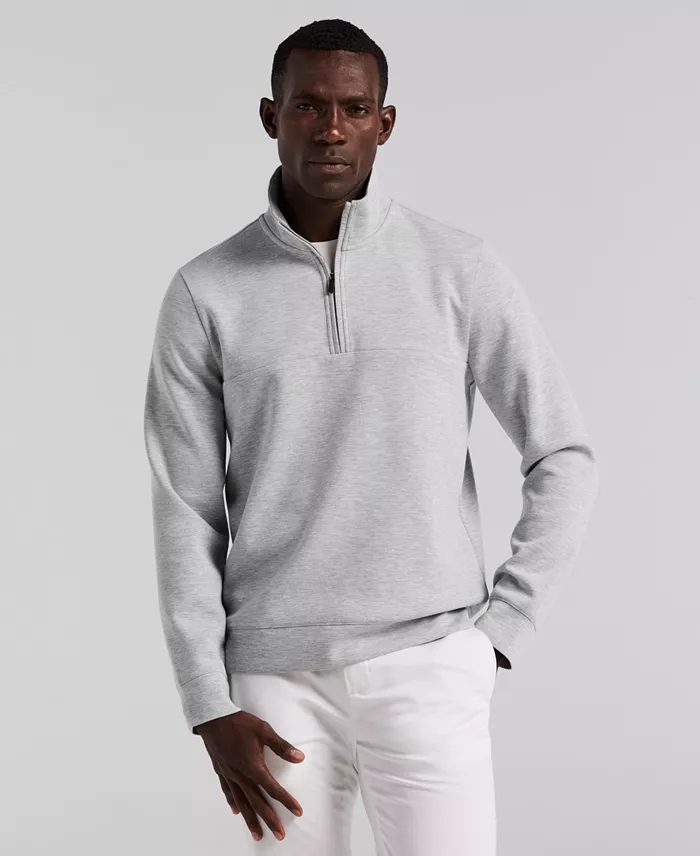 Men's Neoprene Quarter-Zip Long-Sleeve Sweater