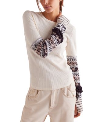 Free People - Women's All In Cuff Long-Sleeve Cotton Top