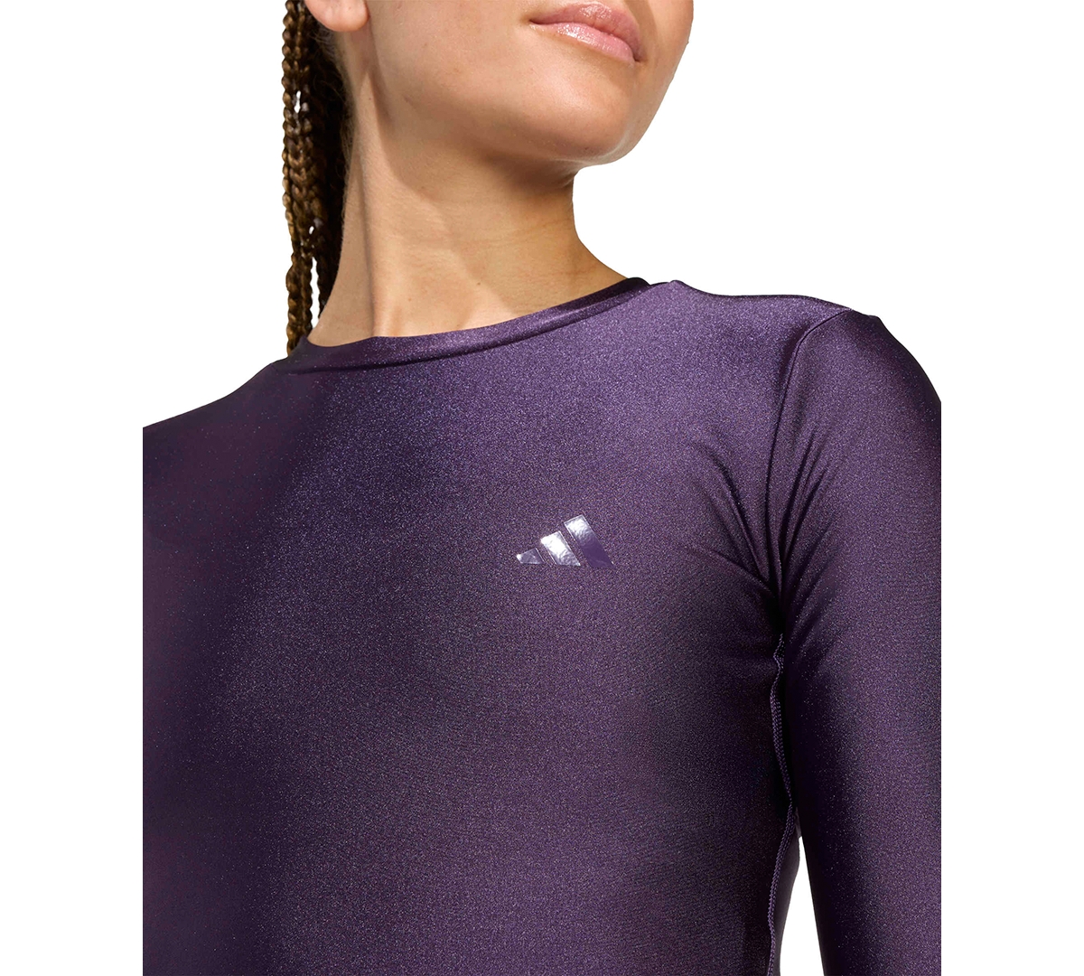 Adidas Originals Women's Long-sleeve Crewneck T-shirt In Purple