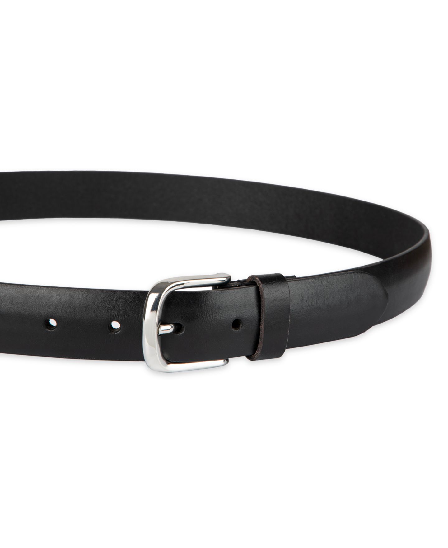 Мужской ремень Club Room Luxury Classic Feathered Edge Leather Dress Belt, цвет: Чёрный — фото 3