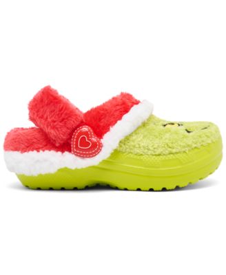 x The Grinch Toddler Kids Classic Lined Clogs from Finish Line