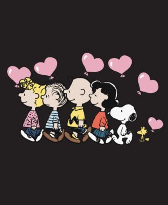 Men's Snoopy Peanuts Floating Hearts T-Shirt