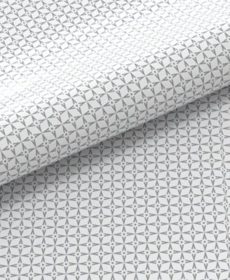 Brushed Cool Crisp 225-Thread Count Printed Cotton 4-Pc. Sheet Set, King