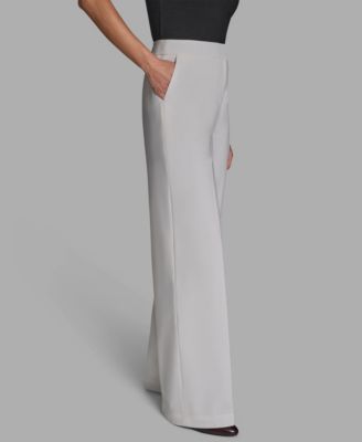 Women's Wide-Leg High-Rise Pleated Pants
