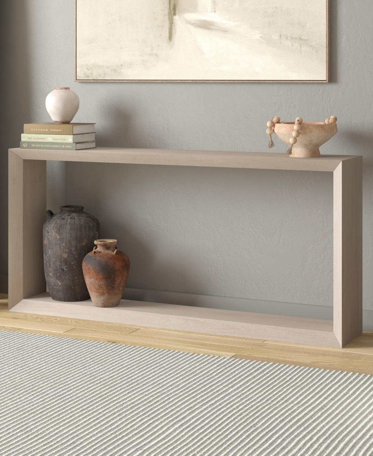 Hudson & Canal Osmond 64" Wood Wide Rectangular Console Table