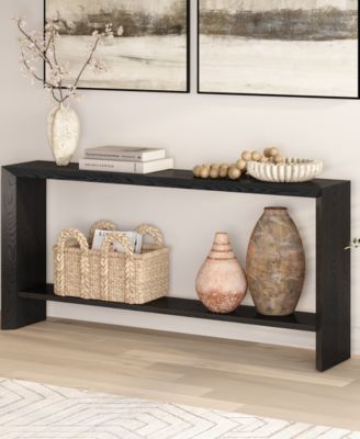 Osman 64" Wood Wide Rectangular Console Table