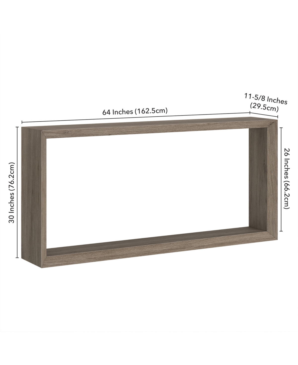 Hudson & Canal Osmond 64" Wood Wide Rectangular Console Table