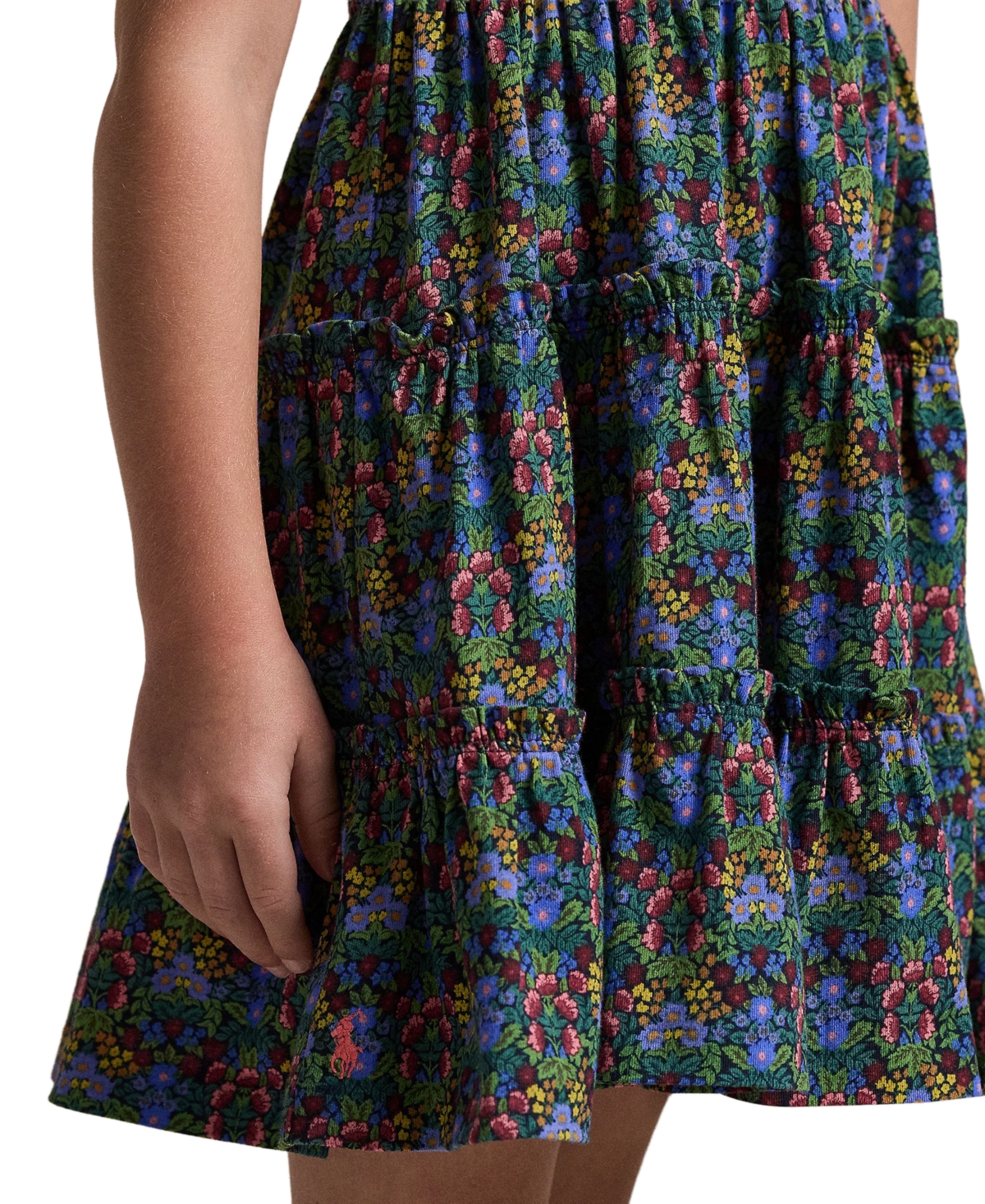 Polo Ralph Lauren Girls 2T-6X Floral Smocked Short Sleeve Dress