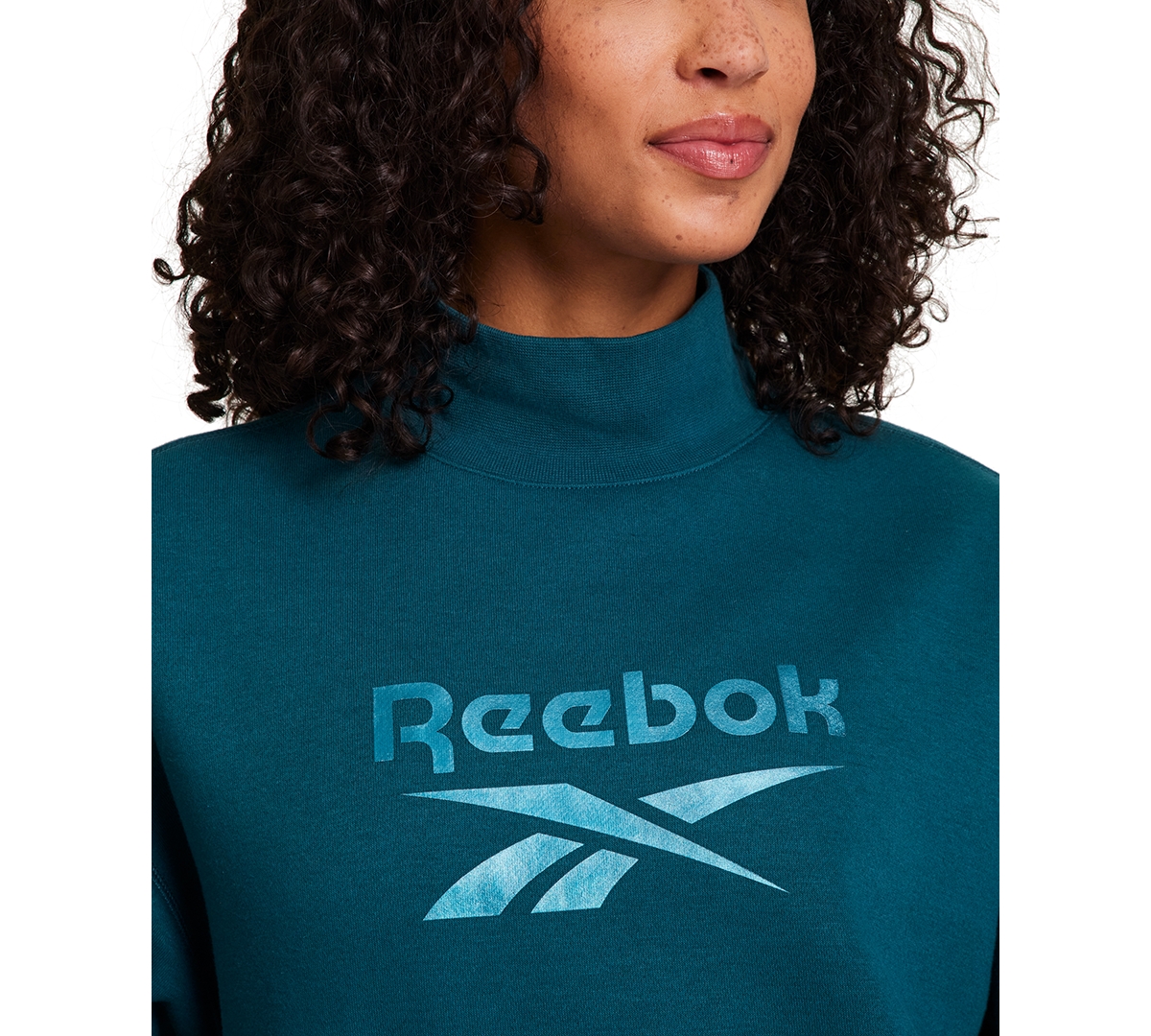 Reebok Women's Medium Vector Mock Neck Sweatshirt