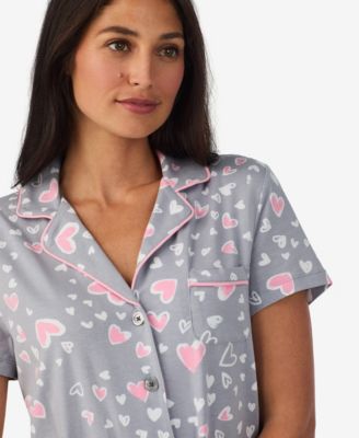 Women's Short Sleeve Notch Collar PJ Set