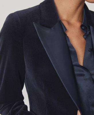 Women's Verda Cotton Velvet Tuxedo Blazer