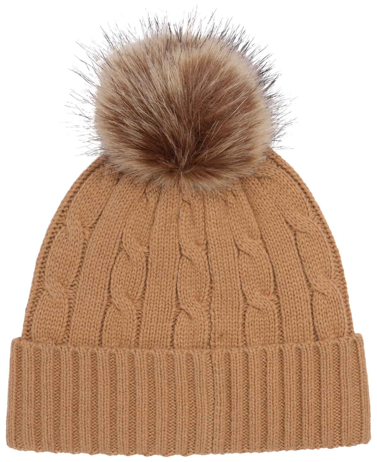 Ralph Lauren Cable Crest Patch Hat In Brown