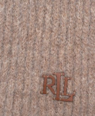 Fisherman Rib with Leather Logo Scarf