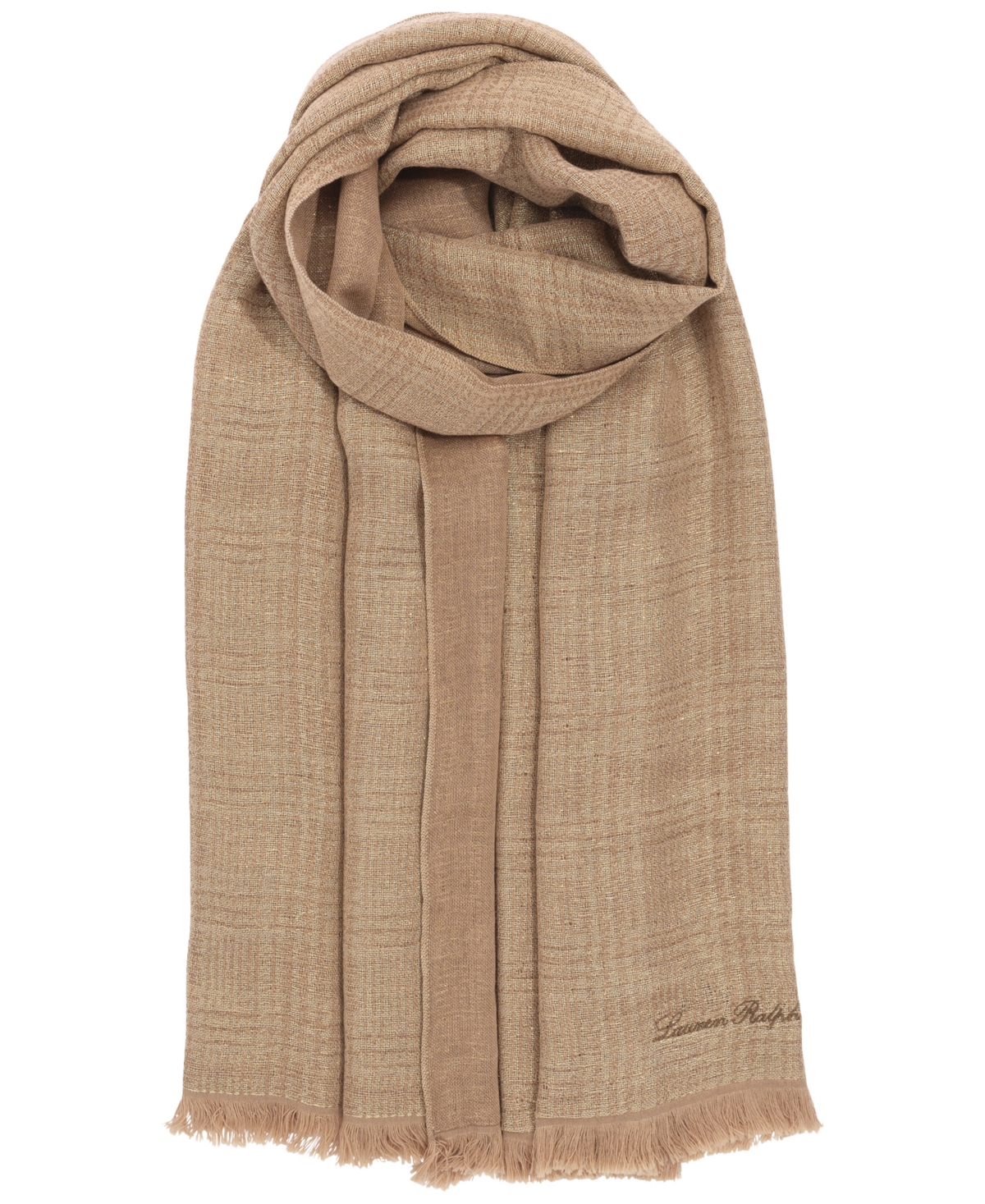 Lauren Ralph Lauren Double Face Shine Plaid Wrap