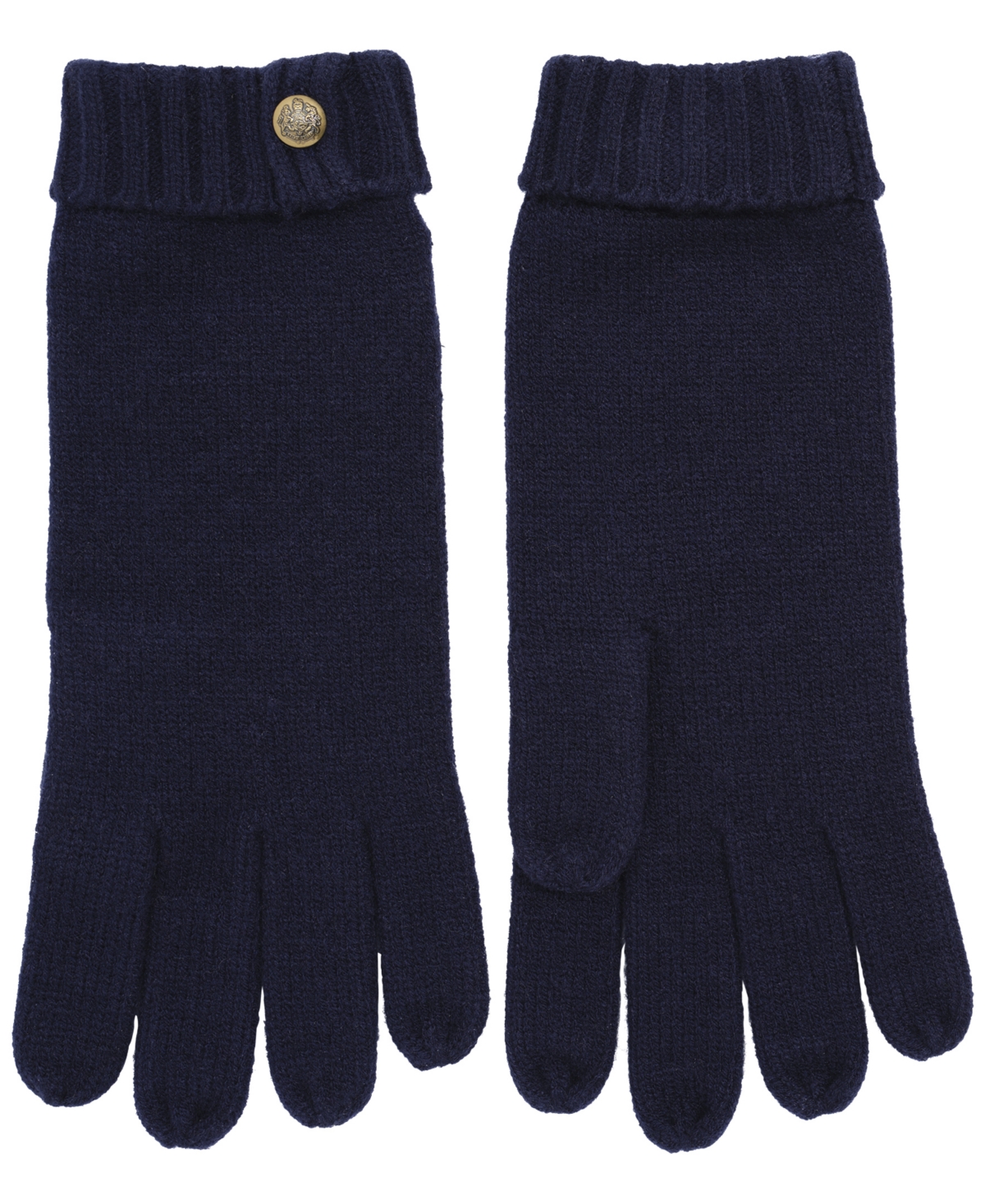 Ralph Lauren Crest Knit Glove In Blue