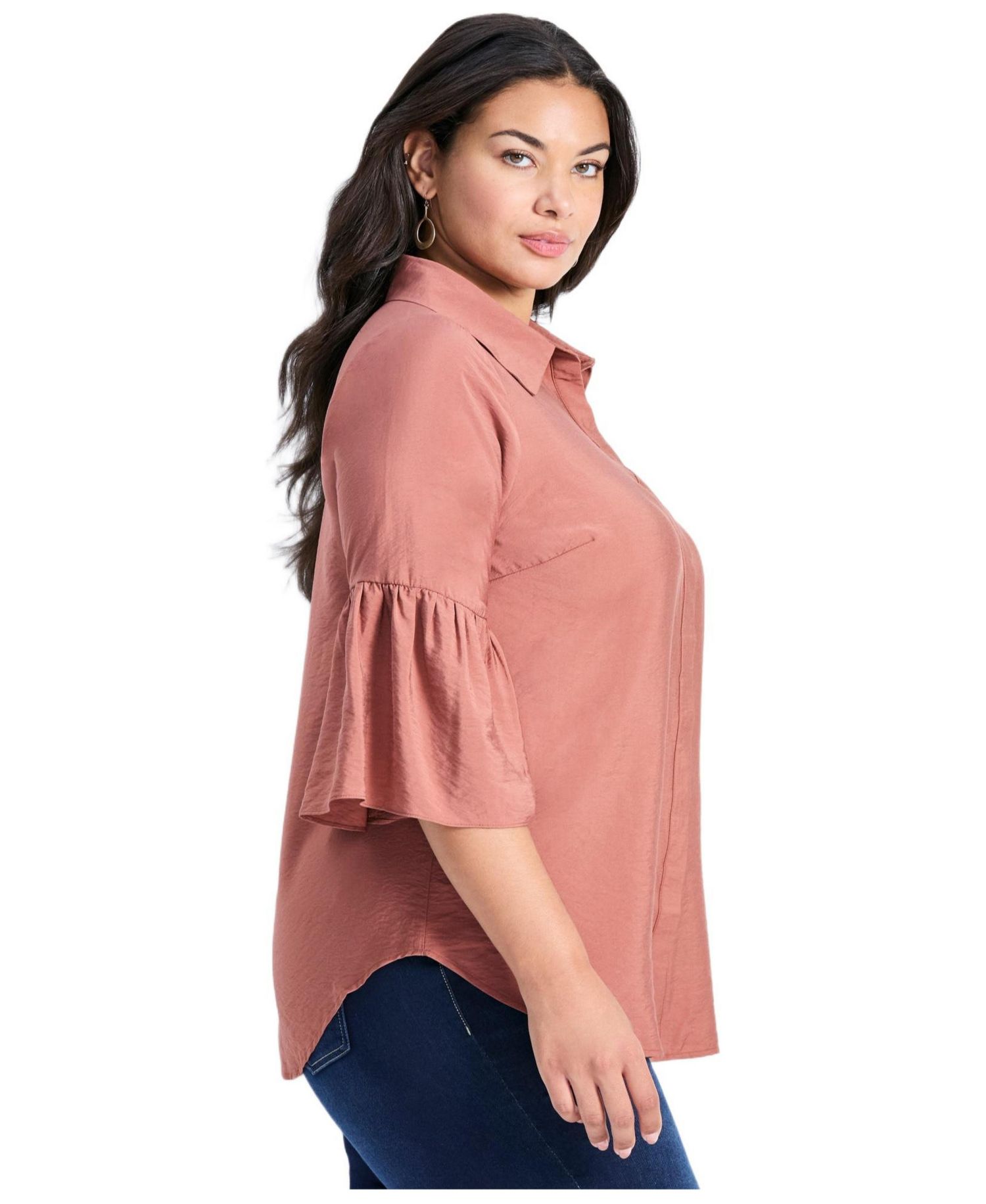 Women's Plus Size Sonia Bell Sleeve Shirt