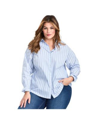 Women's Classic Stripe Boyfriend Shirt