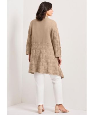 Women's Pointelle Sweater Cardigan