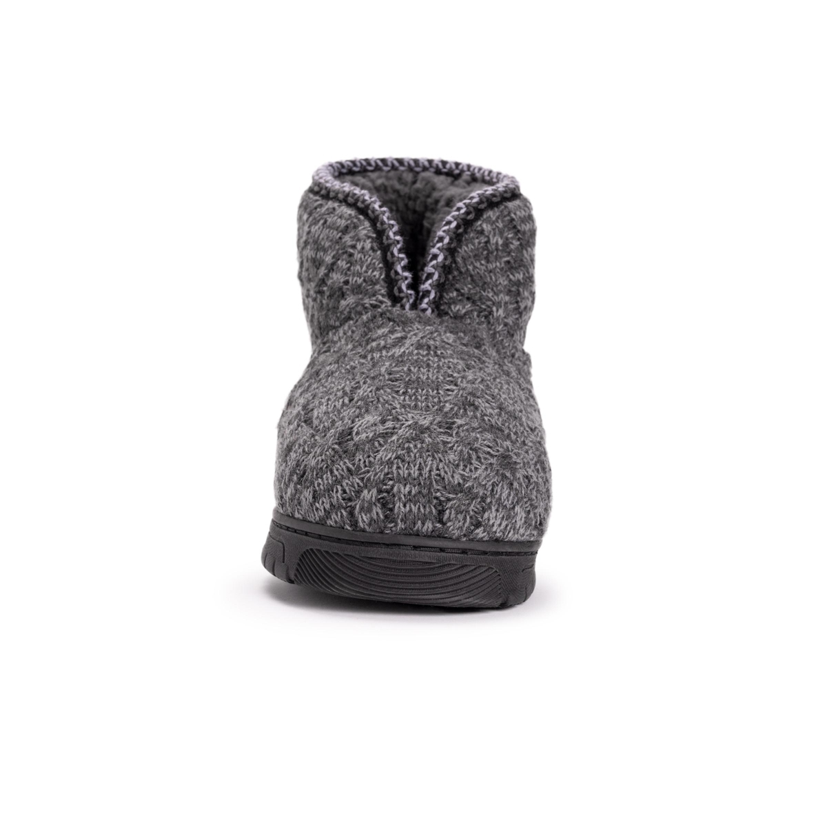 Muk Luks Men's Mark Bootie Slippers, Grey Marl, M (10-11)