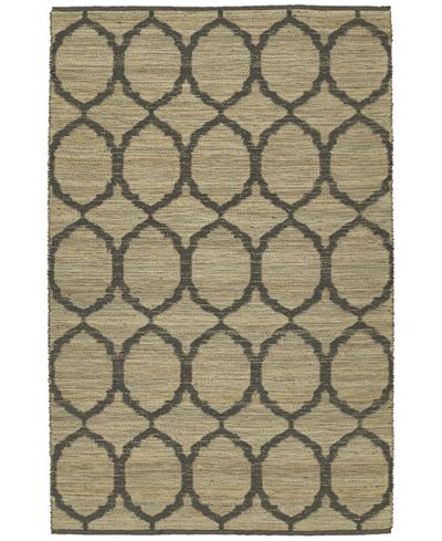 D Style Reversible Jute Oval Charcoal Area Rugs
