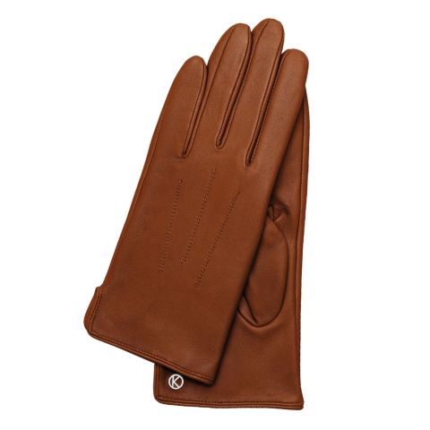 Женские перчатки KESSLER Premium lambskin leather glove "Carla", цвет: Средний коричневый
