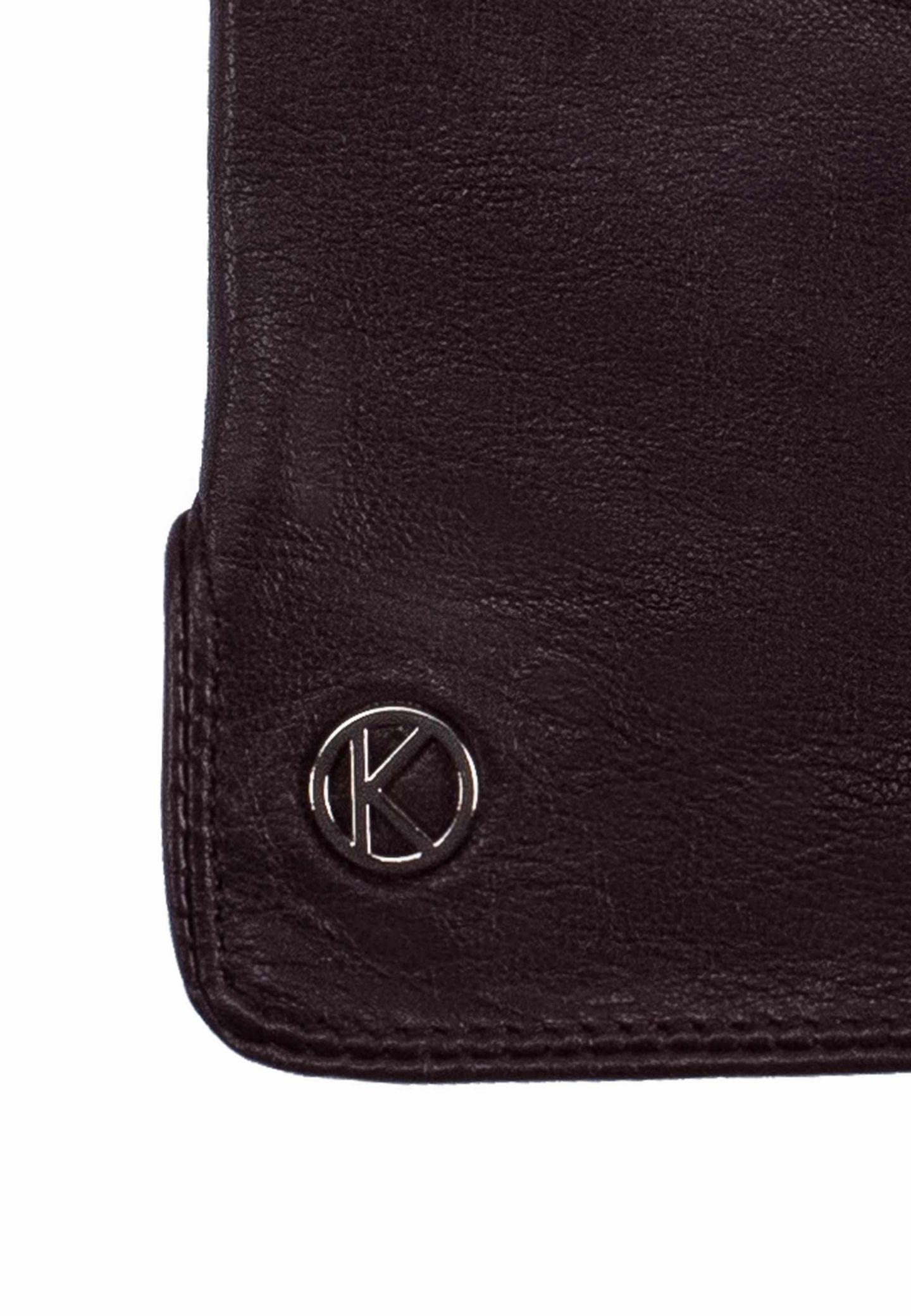 Женские перчатки KESSLER Premium lambskin leather glove Style Carla, цвет: Тёмный коричневый — фото 6