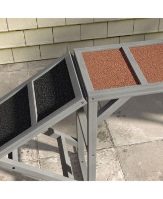 Dog Agility Equipment Ramp with Safety Bar, Non-slip Surface,