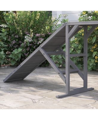 Dog Agility Equipment Ramp with Safety Bar, Non-slip Surface,