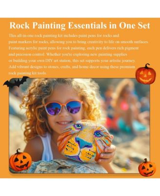 24 Colors Paint Pens Acrylic Markers, Dual-Tip Acrylic Paint Pens for Halloween Decorations, Wood, Glass and Crafts & Art Supplies