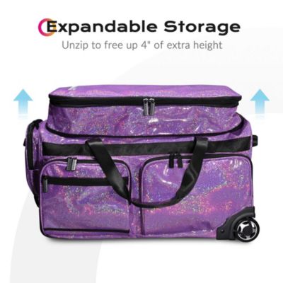 Rolling Dance Bag with Wheels Travel Duffle Bag Expandable FA Starry