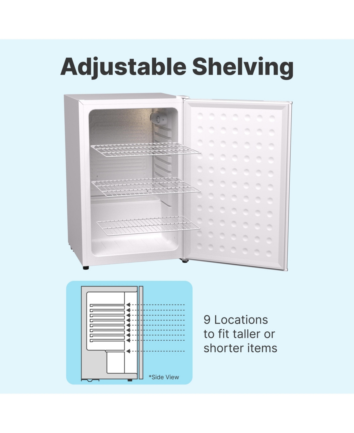 Snowlion Premium 122 L Solid Door 4.3 Cu. Ft. Freestanding Under-Counter Mini Fridge in White